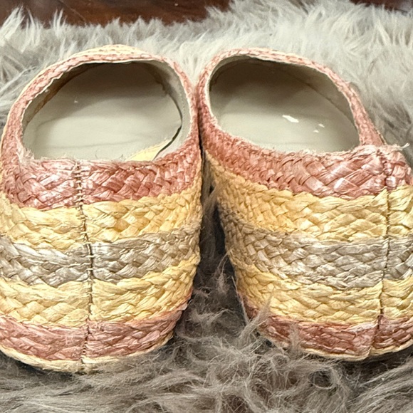 Pink and Yellow Woven Flats - Picture 3 of 10